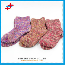 Зимняя шерстяная пряжа из хлопка для девочек, пушистые толстые носки для оптовых продаж